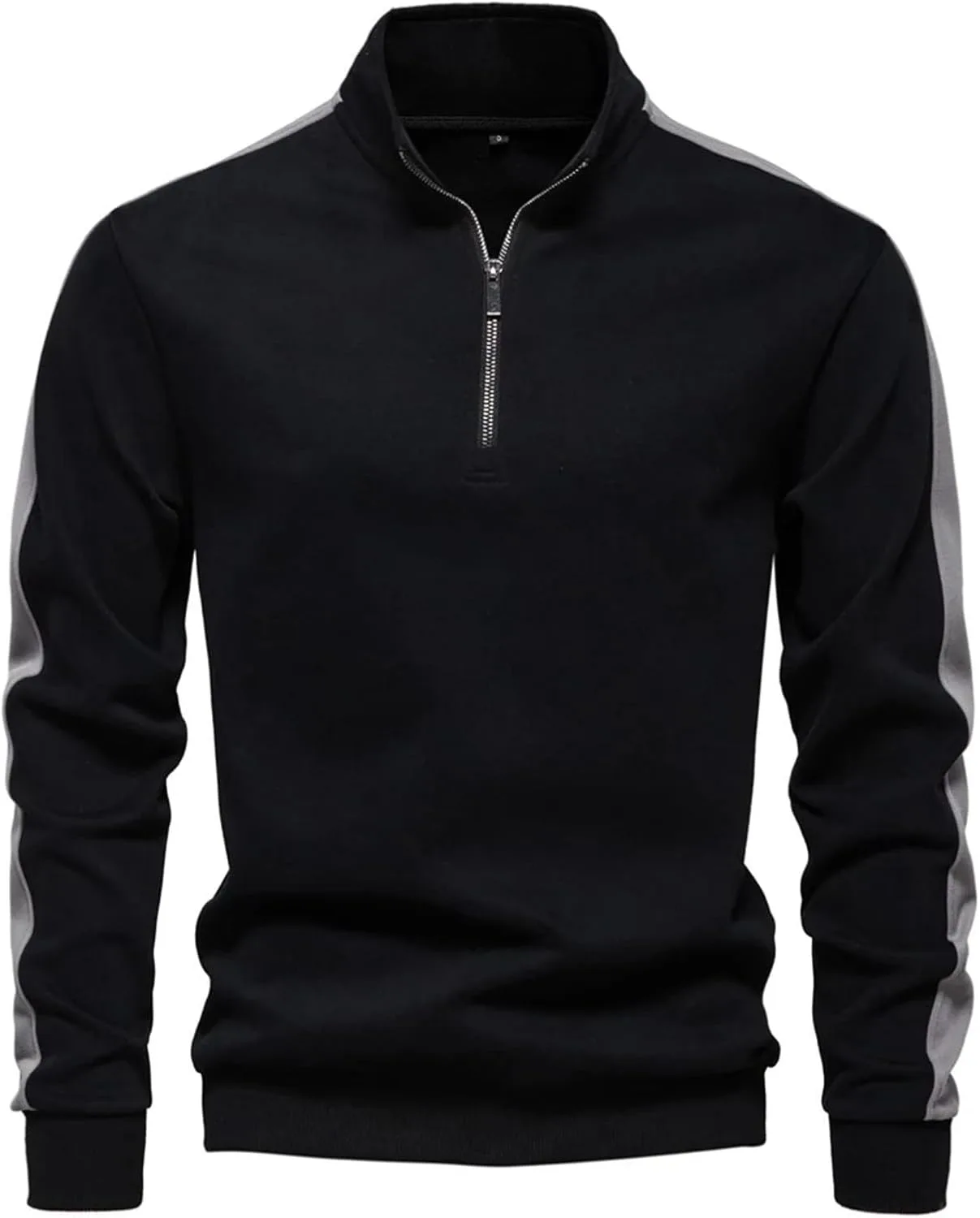 Спортивный свитер-пуловер Patchwork Quarter Zip из хлопковой смеси для мужчин — фото 4