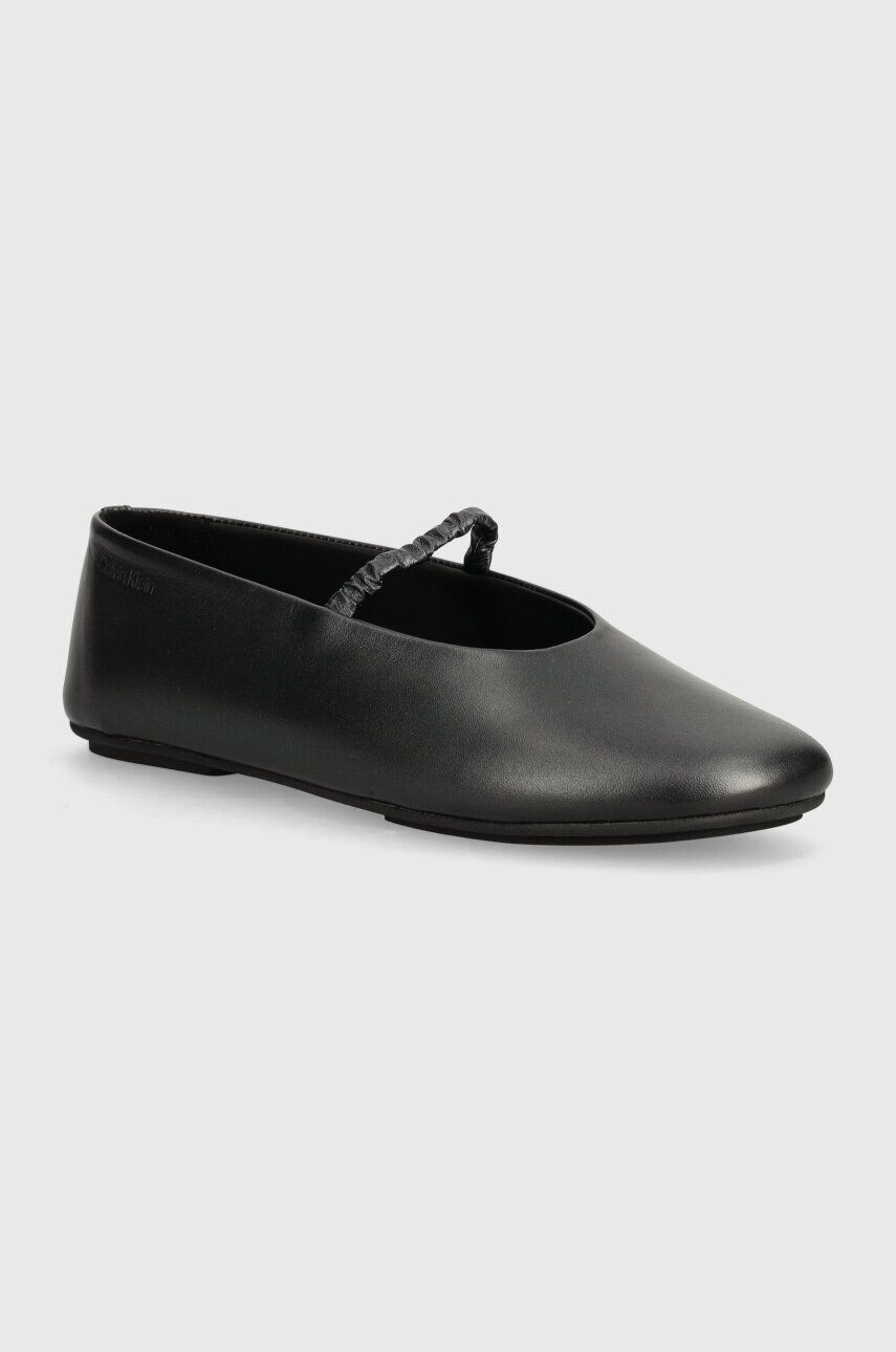 

Кожаные балетки Calvin Klein BALLERINA W/STRAP PEARL LTH, черный