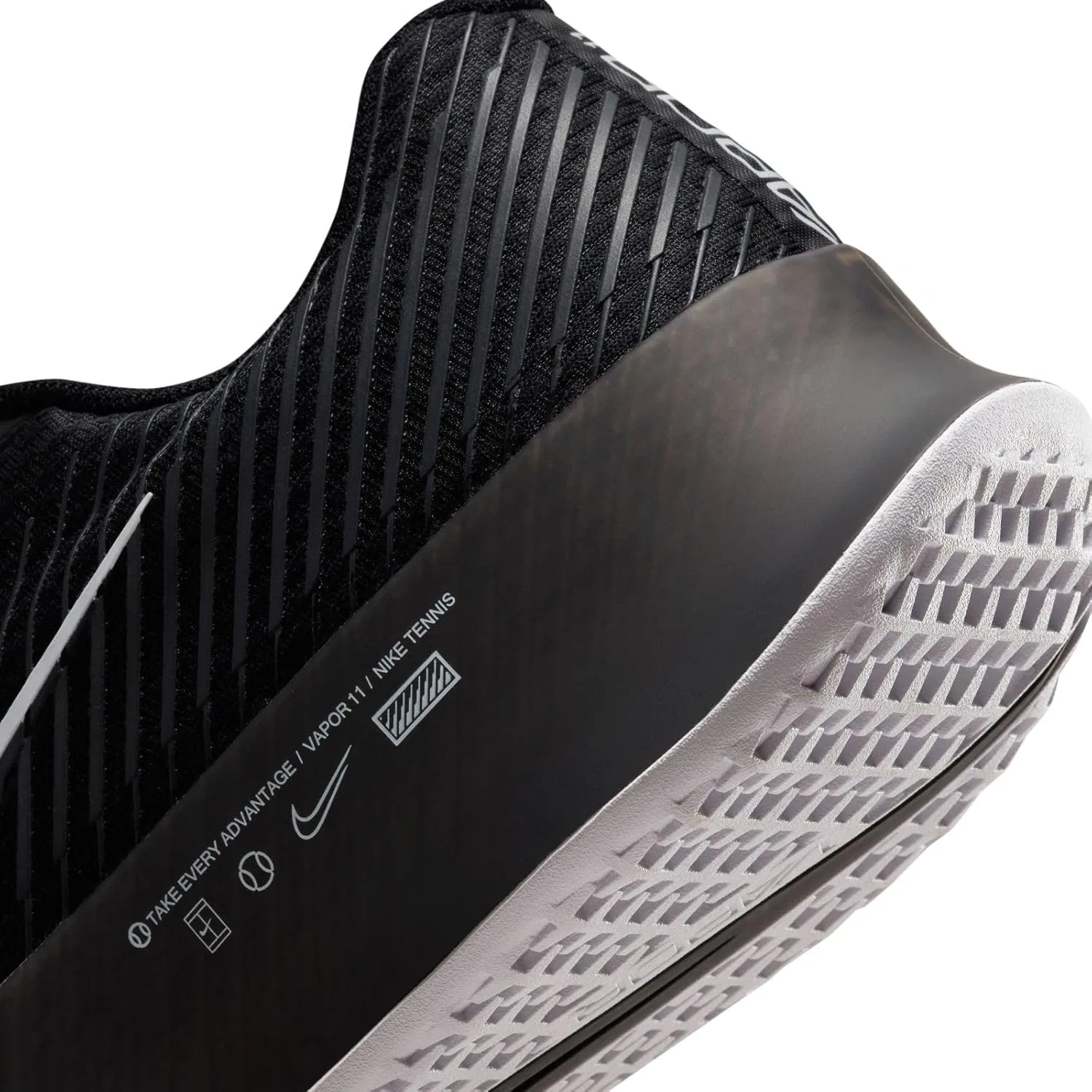 Кроссовки для тенниса Nike Zoovapor 11, Black/White/Anthracite — фото 4
