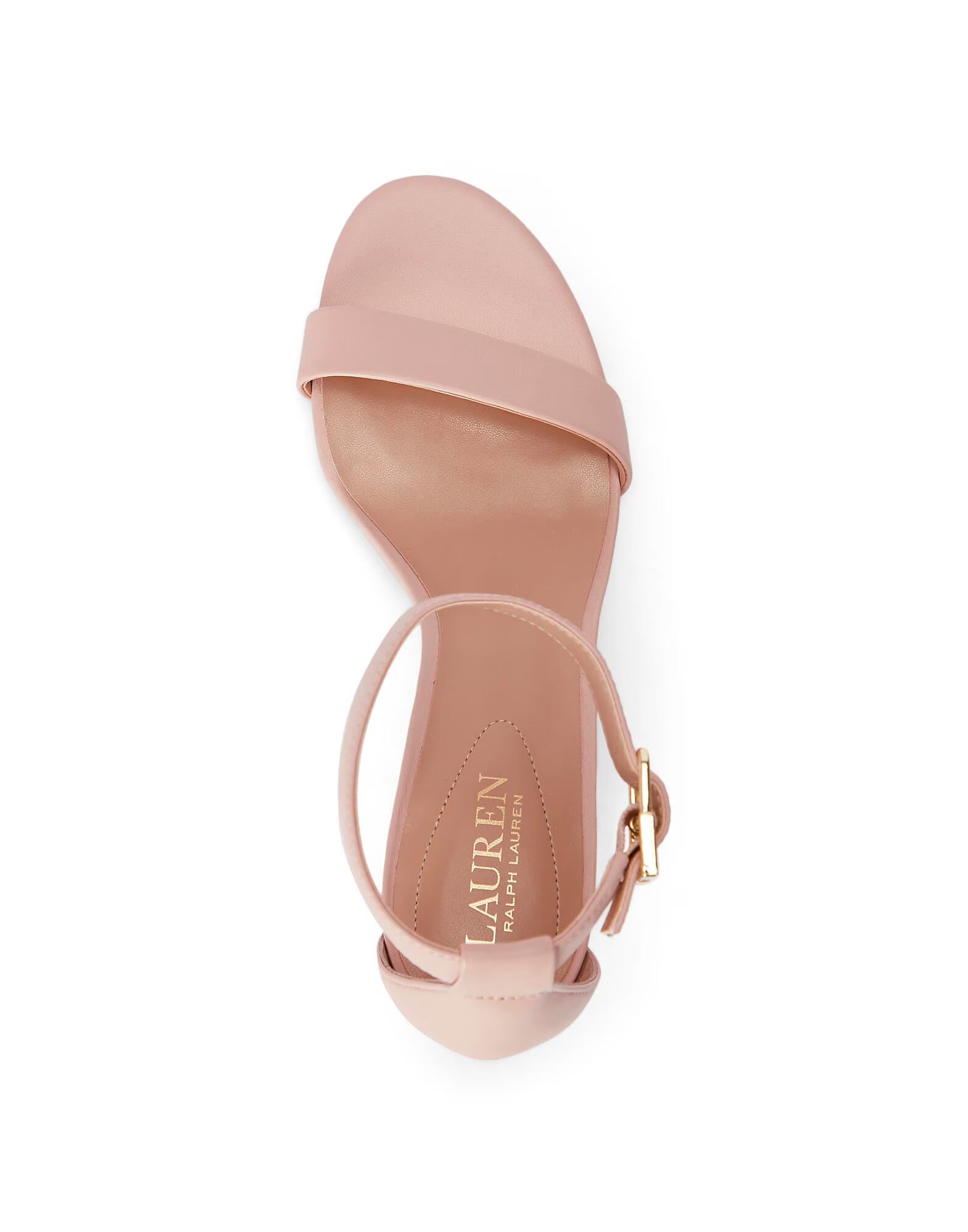 Сандалии Waverli Nappa Leather Sandal Ralph Lauren, светло-розовый — фото 2