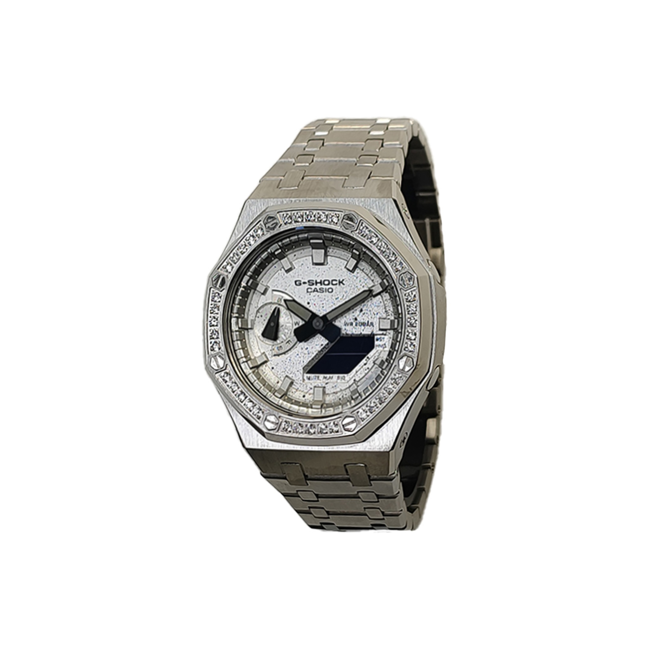 

CASIO Часы Men Liquid Crystal/Analog Dual Display Series 45mm Silver Watch