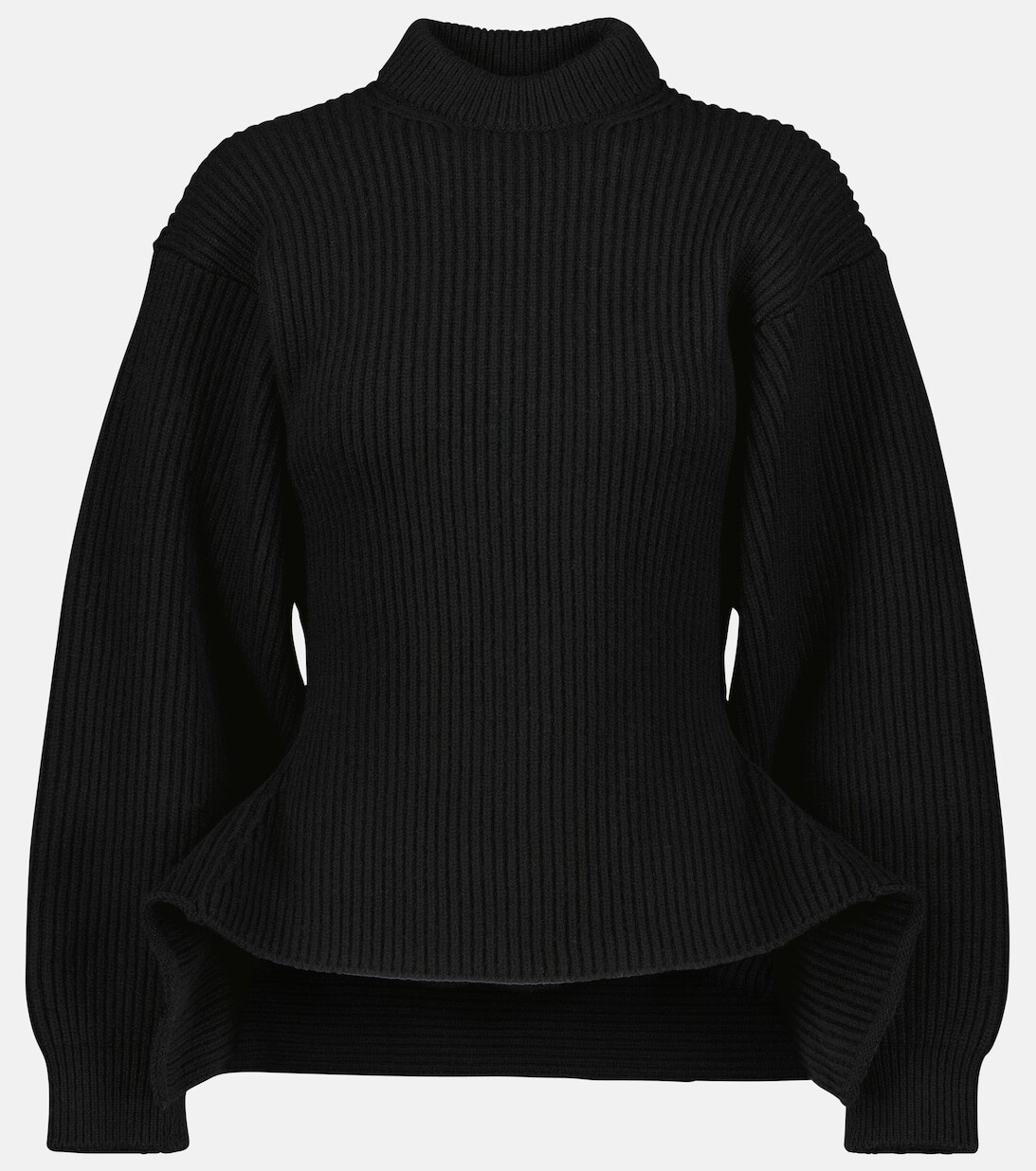 

Свитер в рубчик из смесовой шерсти ALAÏA, черный
