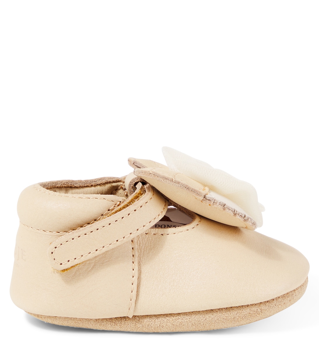 Кожаные туфли Baby Amdy Donsje, Gold Metallic Nubuck — фото 3