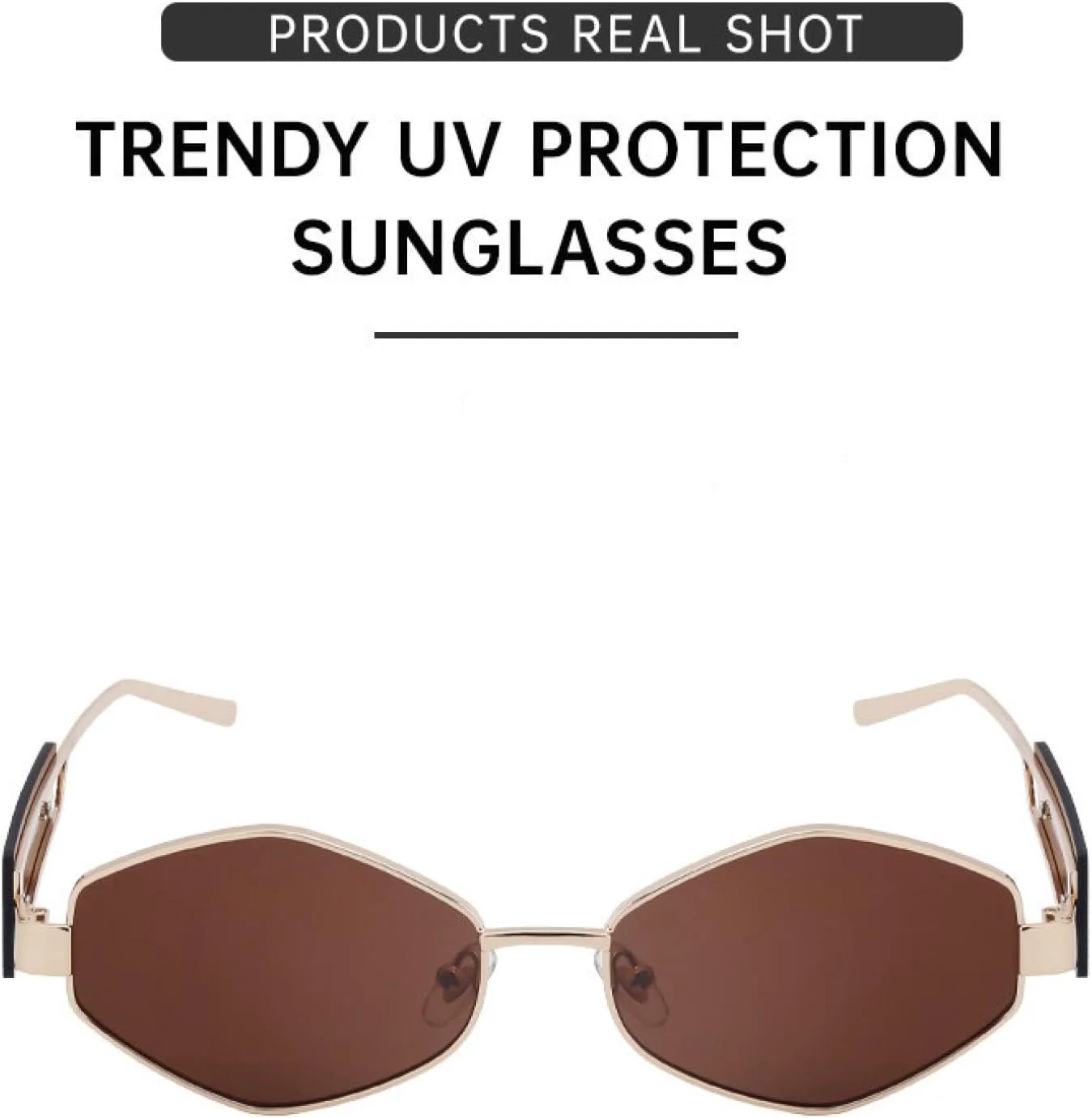 

Солнцезащитные очки в стиле панк с шестиугольной оправой, роскошные ретро-очки для мужчин и женщин, винтажные очки с защитой от УФ-излучения UV400 TYUVIVO, C4graypink