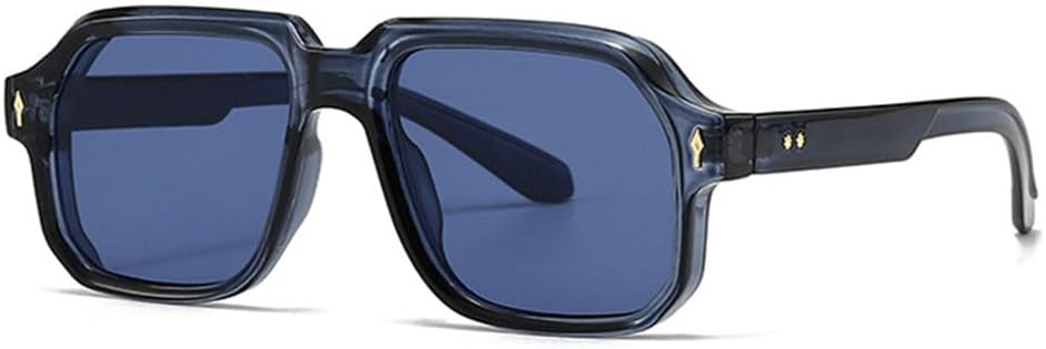 

Солнцезащитные очки с защитой UV400 для мужчин и женщин | Rivets Punk Big Frame | Линзы конфетных цветов для вождения и занятий спортом на открытом воздухе generic, Blue Blue