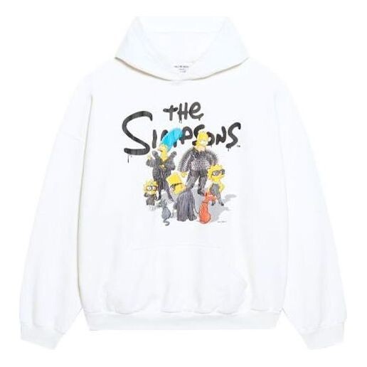 

Толстовка x the simpsons cotton hoodie wide fit 'white' Balenciaga, белый