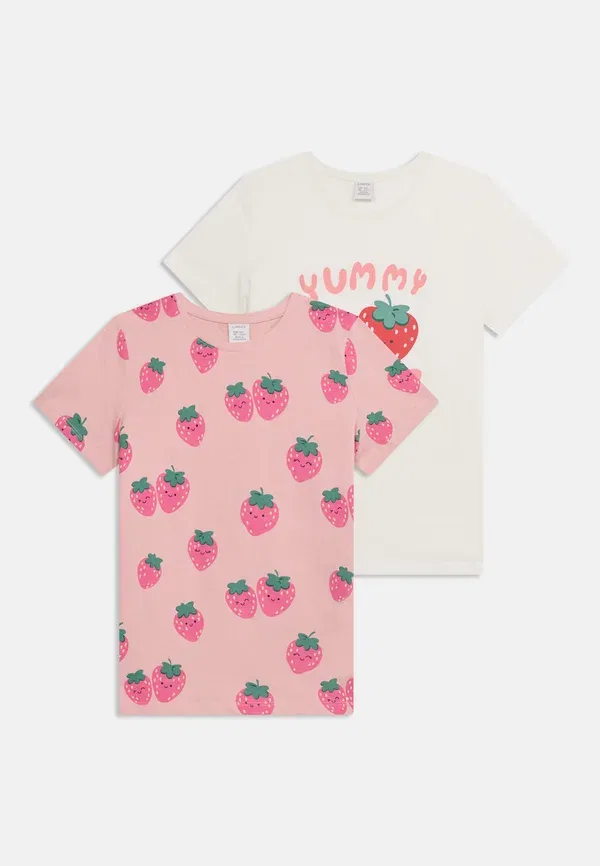 Футболка Lindex Strawberries 2 pack print, светло-розовый — фото 3