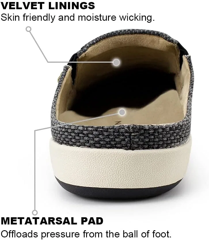 Тапочки с поддержкой стопы, Black (Built-in Suede Insoles) WALK·HERO COMFORT AND SUPPORT — фото 4