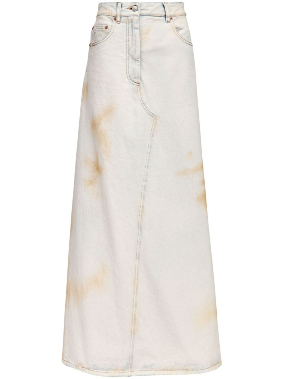 

Юбка миди с нашивкой-логотипом MM6 Maison Margiela, синий