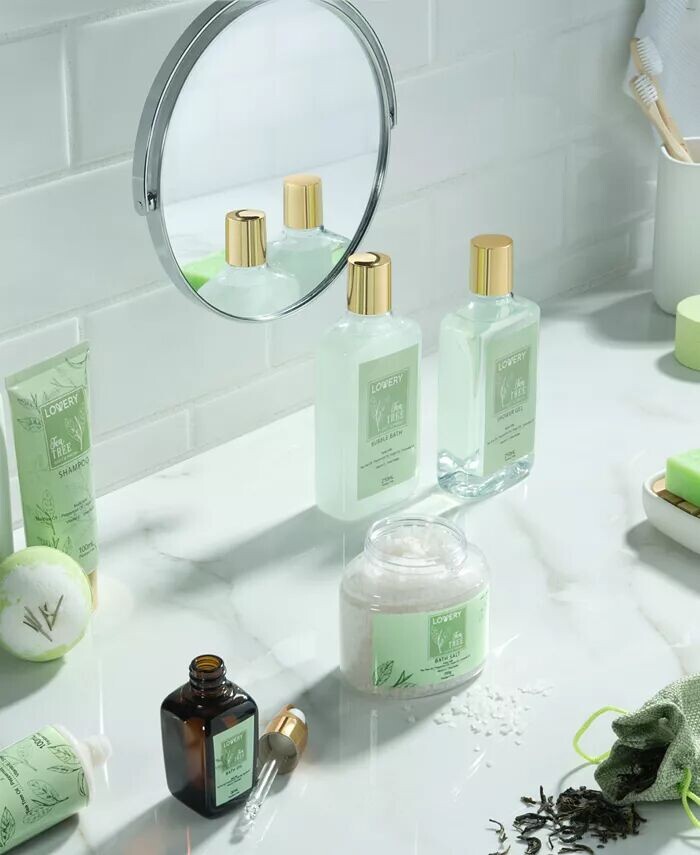 Подарочный набор для ухода за телом Tea Tree Home Spa, подарочная корзина для натуральной ванны, 15 предметов Lovery — фото 4