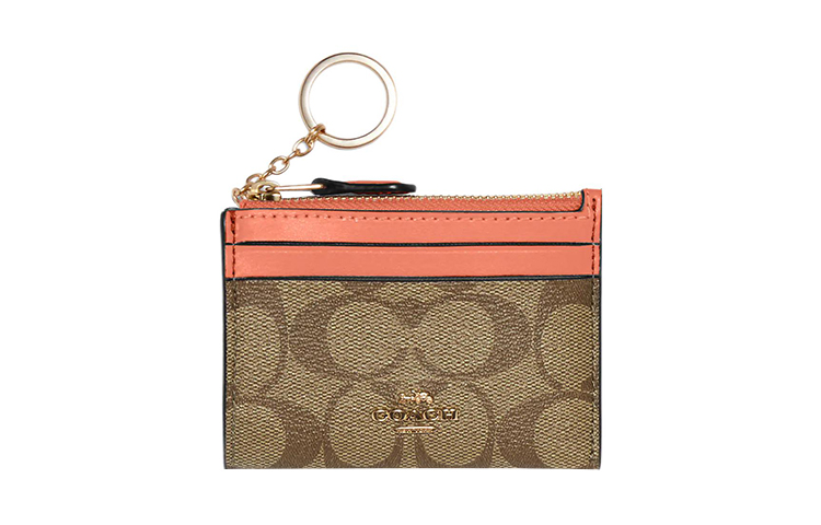 

COACH Миниатюрный узкий кошелек с кожаным кардхолдером