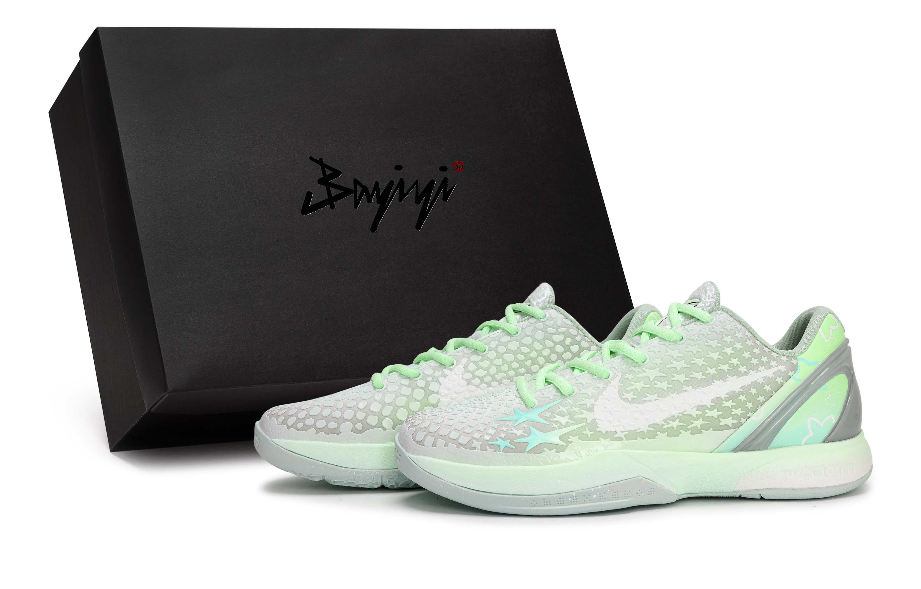 

Nike Баскетбольные кроссовки Zoom Kobe 6 мужские, низкие, белые/зеленые/синие