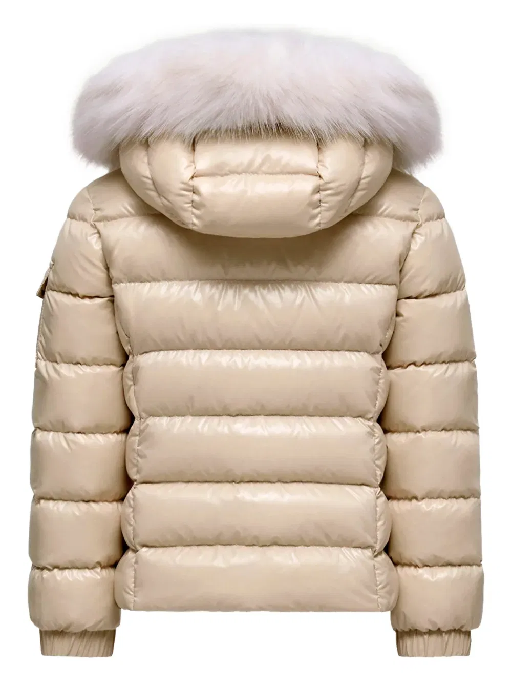 Куртка Badyf с капюшоном и отделкой из искусственного меха Moncler Enfant, нейтральный — фото 2