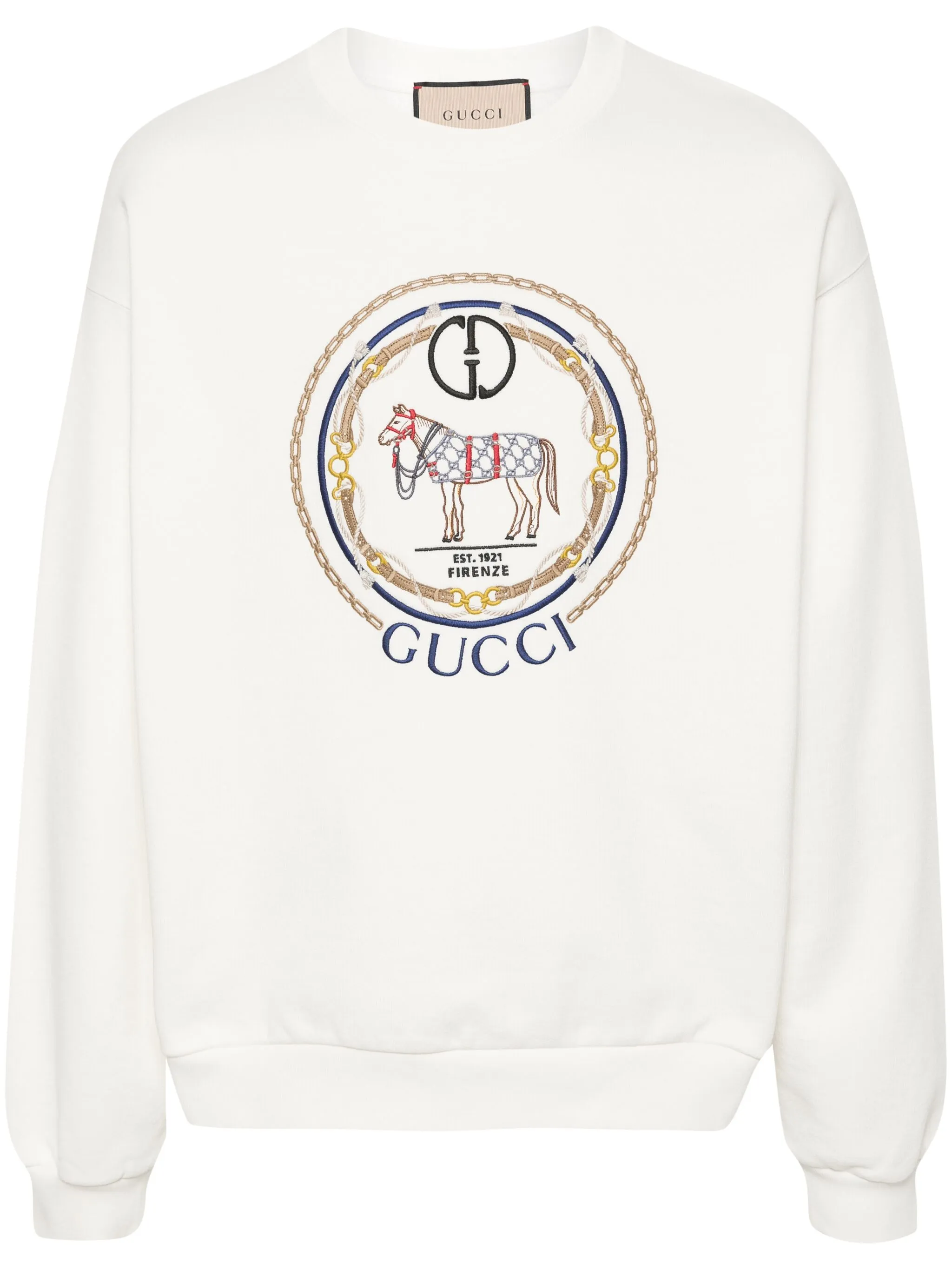 

Толстовка с вышитым логотипом GG Gucci, белый