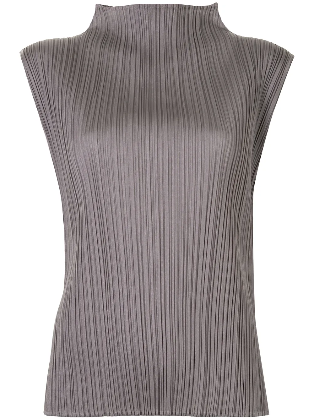 

Плиссированный топ без рукавов Pleats Please Issey Miyake, серый