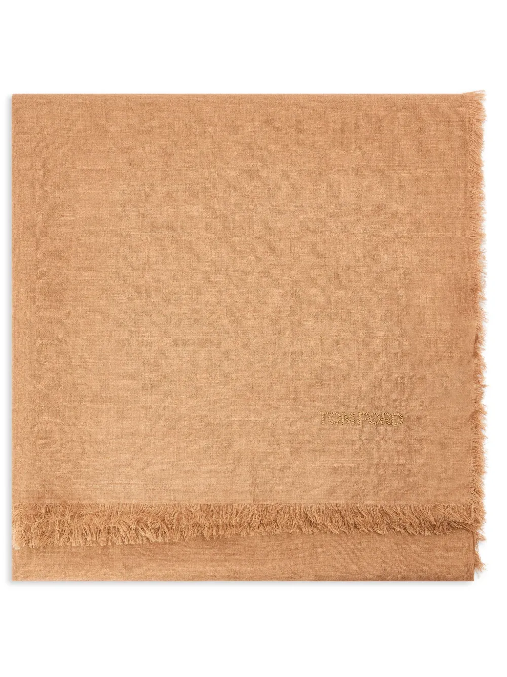 

Шарф из смесовой шерсти с вышитым логотипом TOM FORD, нейтральный