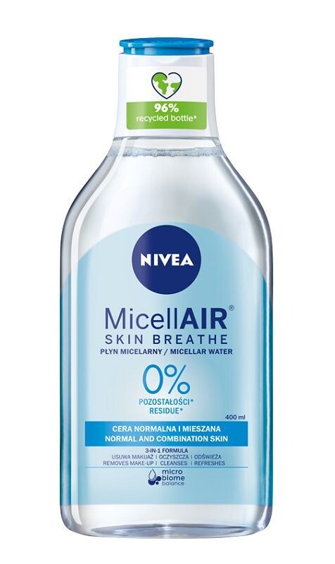 Мицеллярная вода Nivea — Мицеллярная жидкость MicellAir Skin Breathe, 400 мл — фото 3