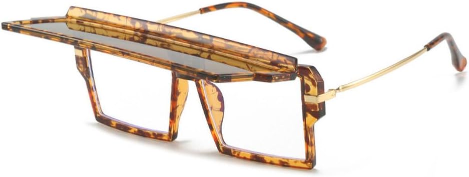 

Модные солнцезащитные очки-раскладушки для женщин, панк-солнцезащитные очки для мужчин, трендовые цельные очки с леопардовым принтом, очки с защитой от УФ-излучения UV400, унисекс-очки TKKTLLT, Leoaprd-brown