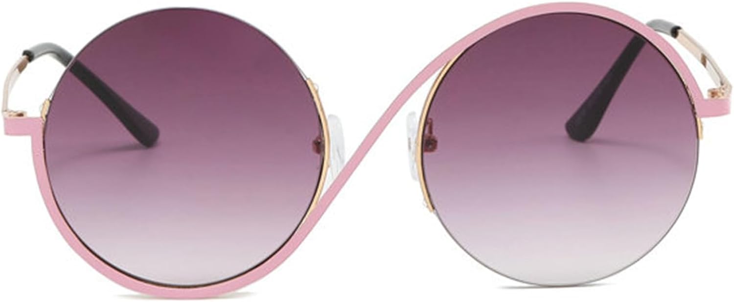 

Солнцезащитные очки Helena в ретро-стиле с металлической оправой, круглые, для женщин и мужчин, модные винтажные, нестандартной формы, в стиле панк, с защитой от УФ-излучения UV400, C2