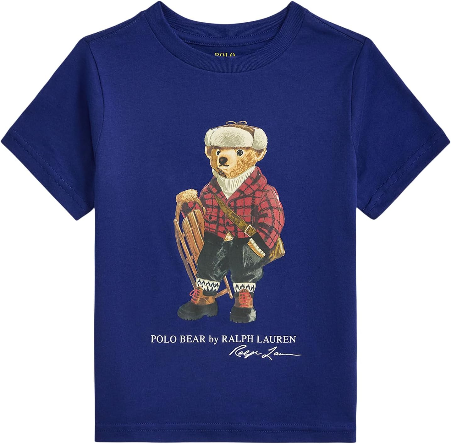 

Футболка Polo Bear из хлопкового джерси Polo Ralph Lauren Kids, Hol25 Bear Fall Royal