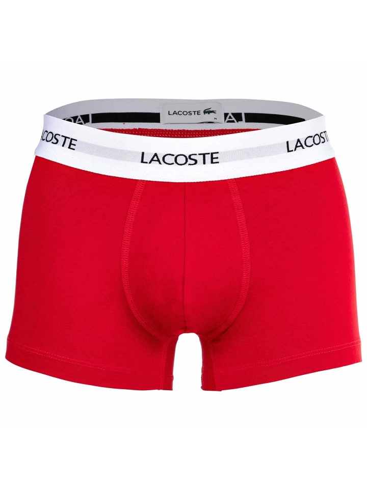 Трусы боксеры Lacoste, цвет rot/blau/schwarz — фото 2