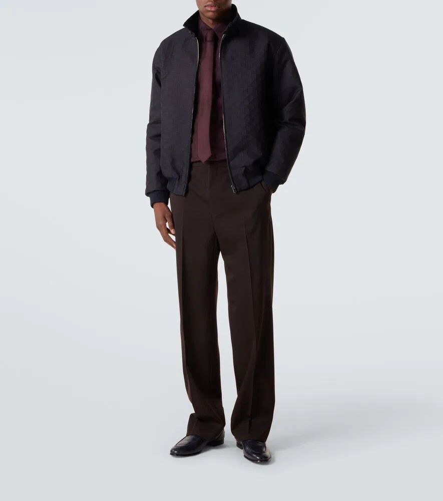 Спортивная куртка Gucci с жаккардовым узором, черная — фото 2
