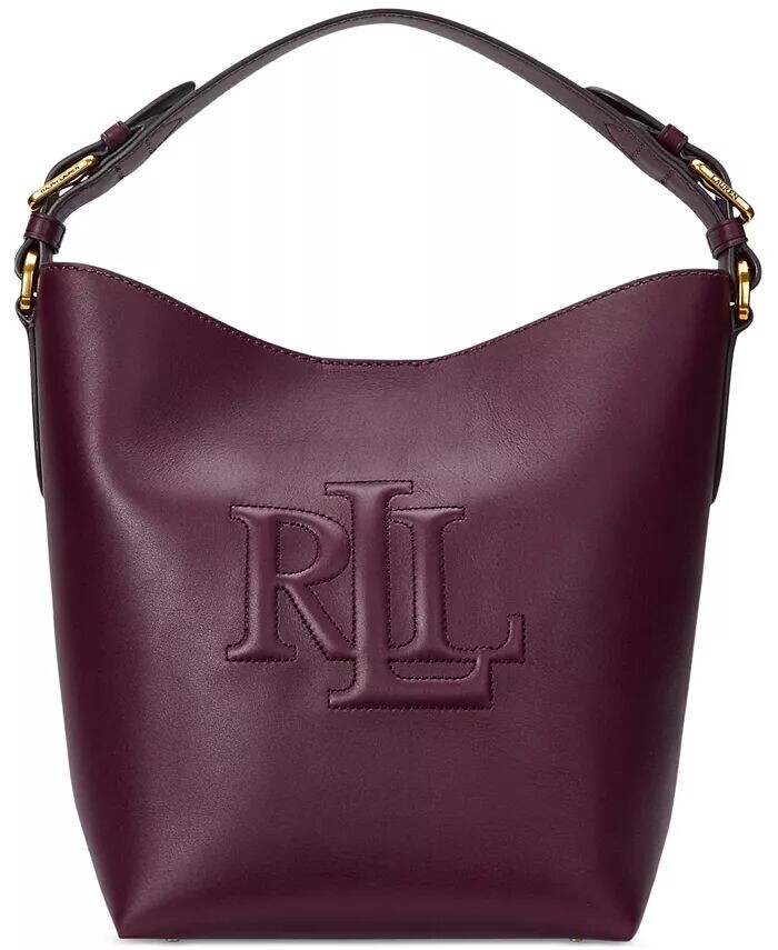 

Маленькая кожаная сумка-мешок Witley Lauren Ralph Lauren, черный
