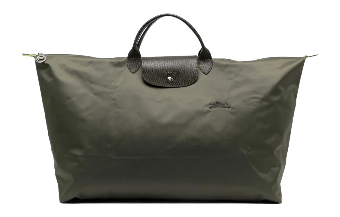 

LONGCHAMP Дорожная сумка Le Pliage Green из коровьей кожи для мужчин, зеленая