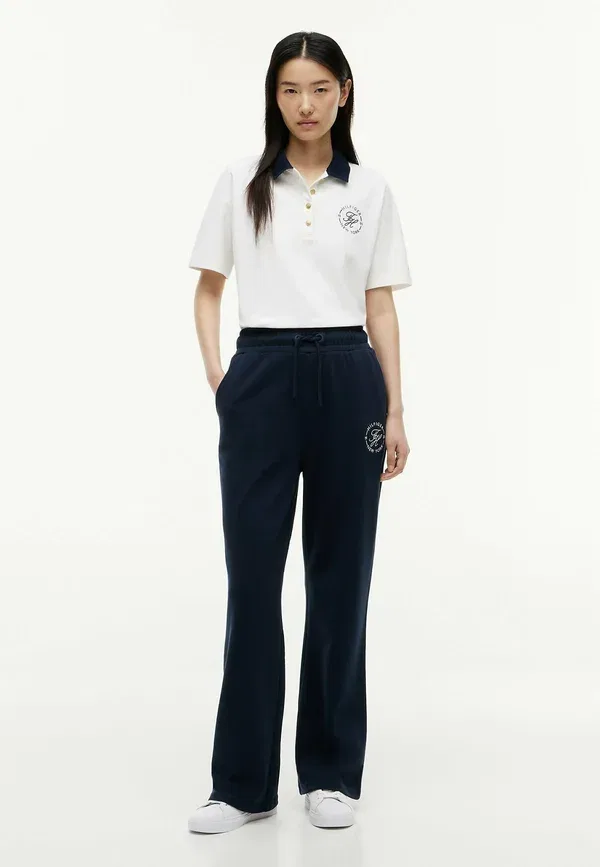 Брюки-джоггеры прямого кроя Tommy Hilfiger, темно-синие — фото 2