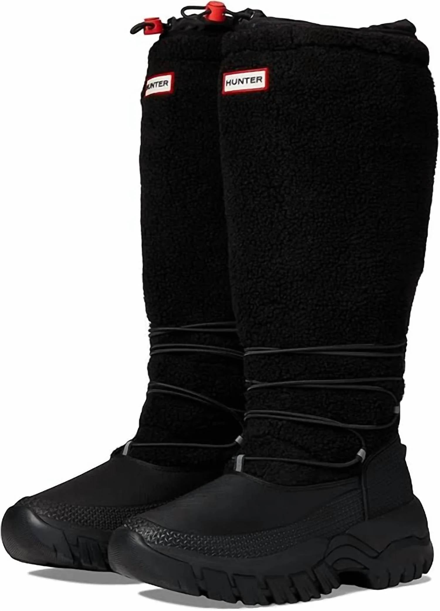 Ботинки зимние женские Hunter Wanderer Sherpa, черный