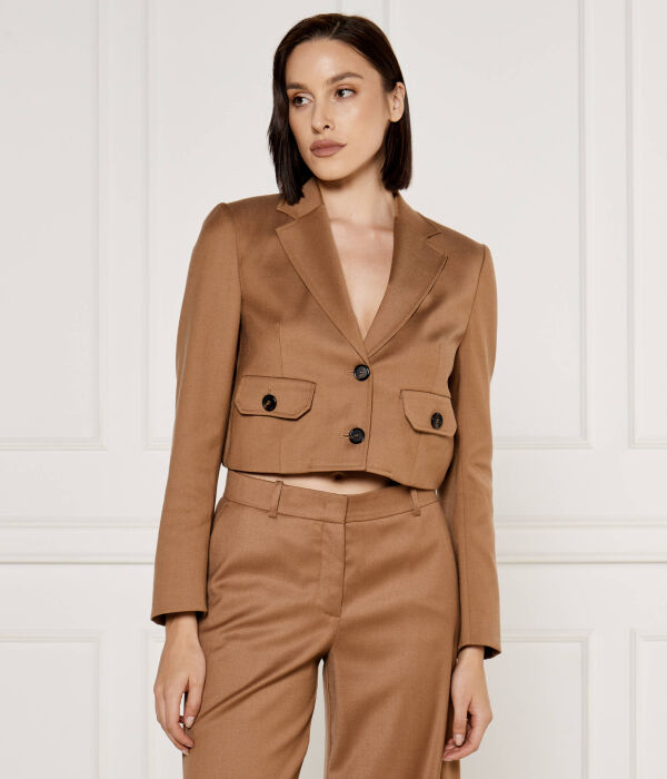 

Шерстяная куртка vivona Cropped fit Pinko, коричневый