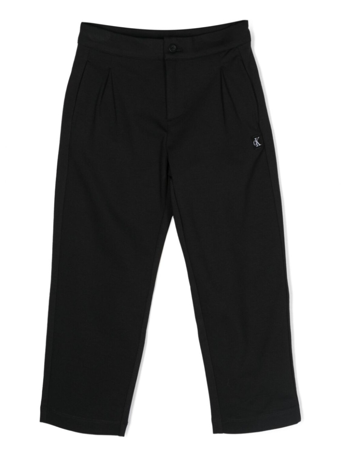 

Прямые брюки с нашивкой-логотипом Calvin Klein Kids, черный