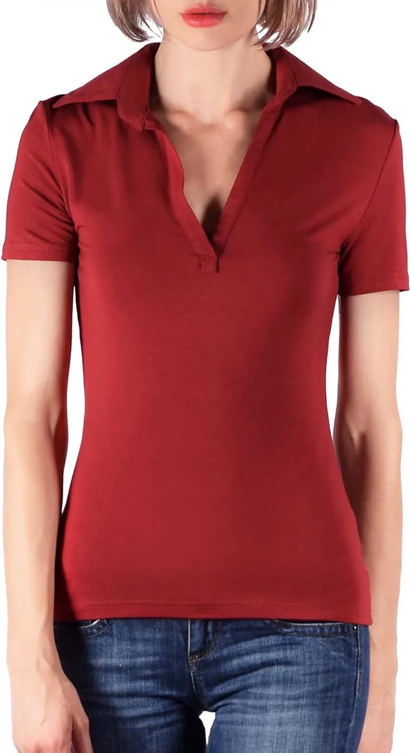 

Женская футболка-поло с V-образным вырезом Jenbert