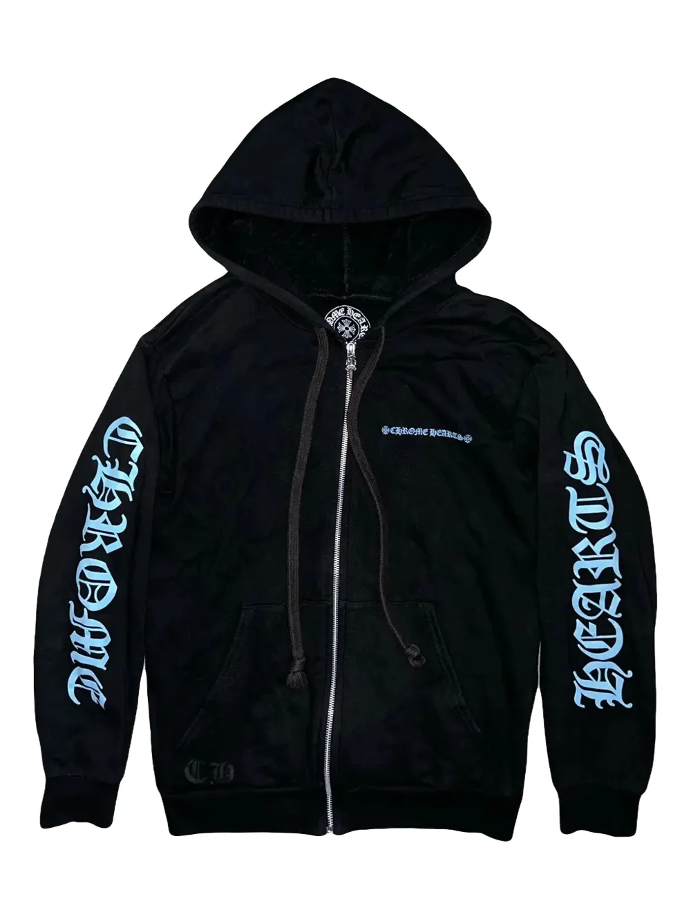 

Худи на молнии Chrome Hearts, черный