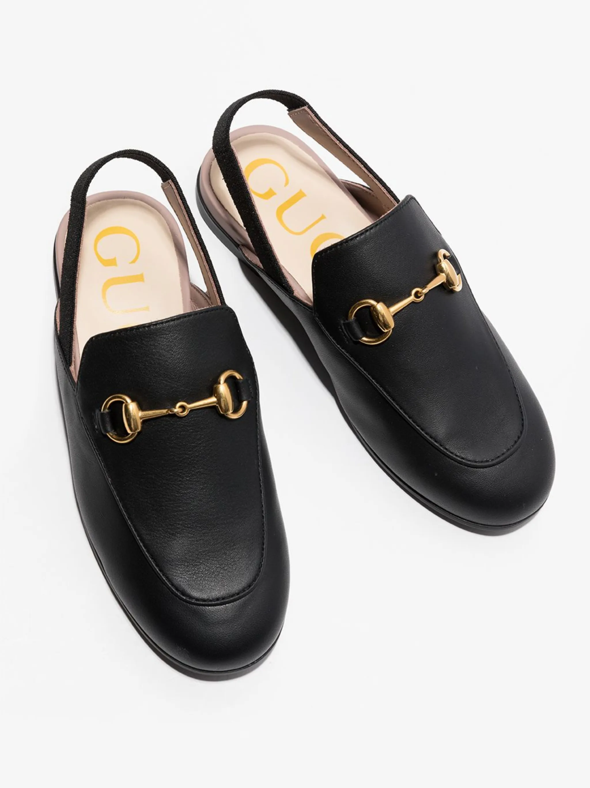Слиперы с открытой пяткой Gucci Kids, черный — фото 4
