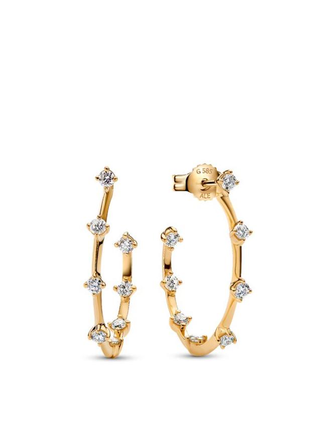 

Набор Pandora Lab-Grown Diamond Station Earring and Ring Set, золото
