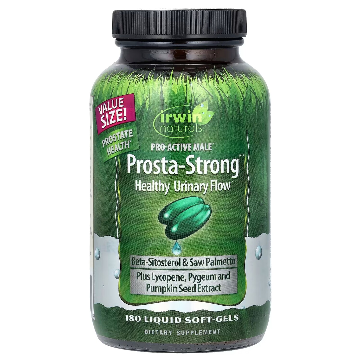 

Добавка Irwin Naturals Pro-Active Male Prosta-Strong Healthy Urinary Flow, 180 жидких мягких капсул