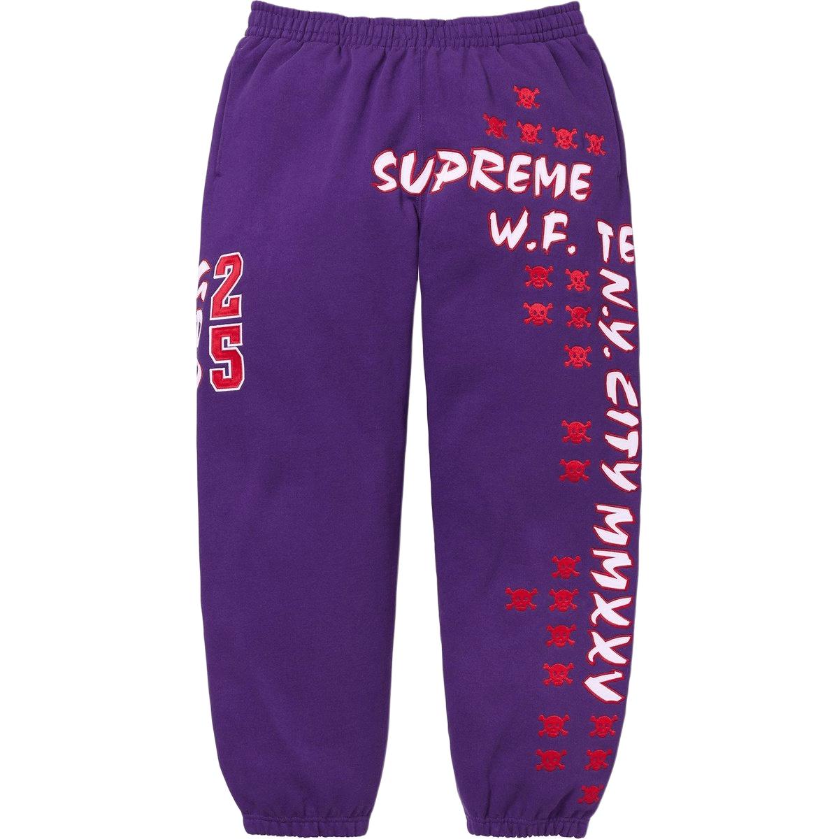 FW25 WEEK4 League Champs Sweatpant Knitted Sweatpants Unisex Supreme, синий/темно-синий — фото 2