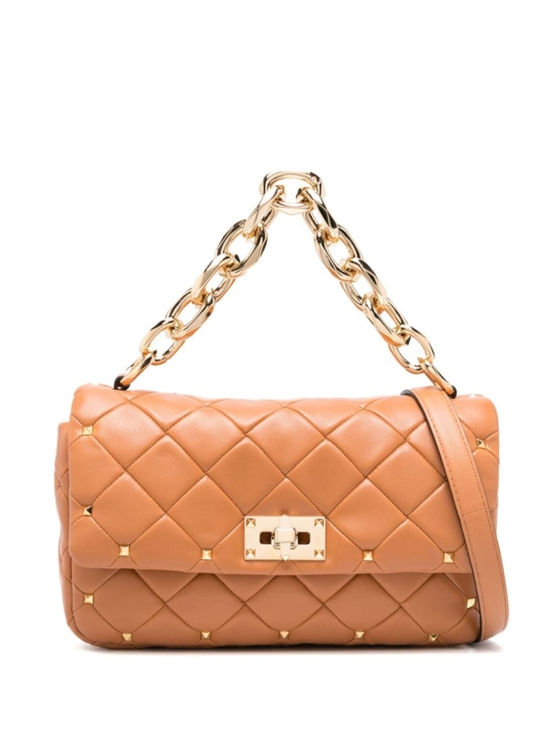 

Valentino Garavani сумка через плечо Rockstud Spike, коричневый