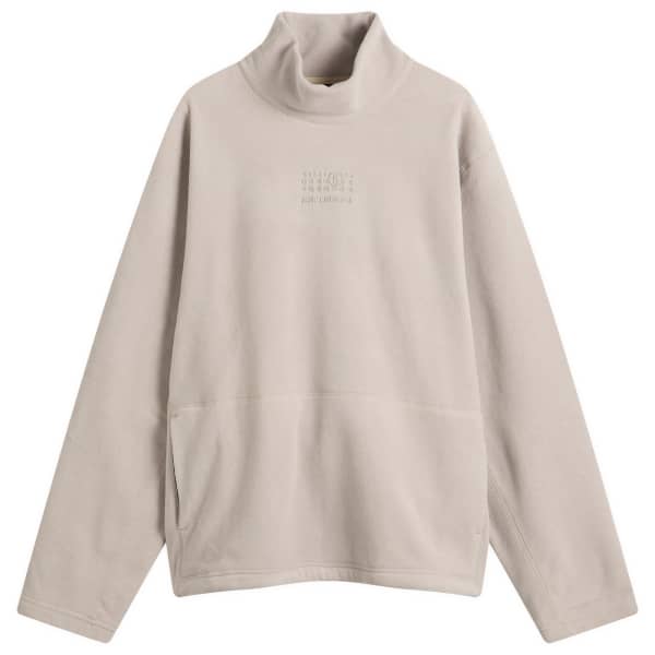 

Футболка с длинными рукавами и высоким воротником из флиса Salomon Mm6 Maison Margiela, Oatmeal