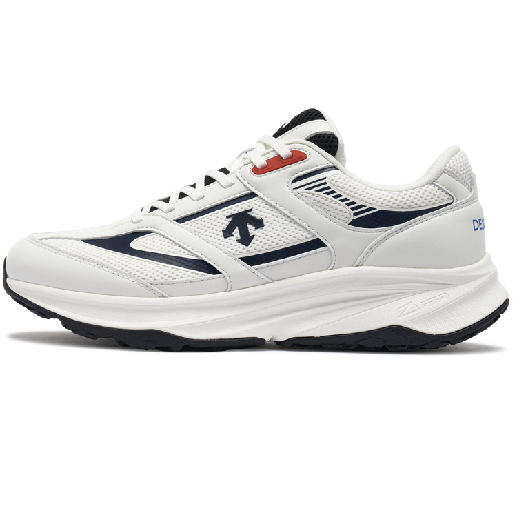 

Винтажные кроссовки для бега с комфортной амортизацией и отскоком, спортивные повседневные кроссовки для мужчин, белые DESCENTE, wt-белый