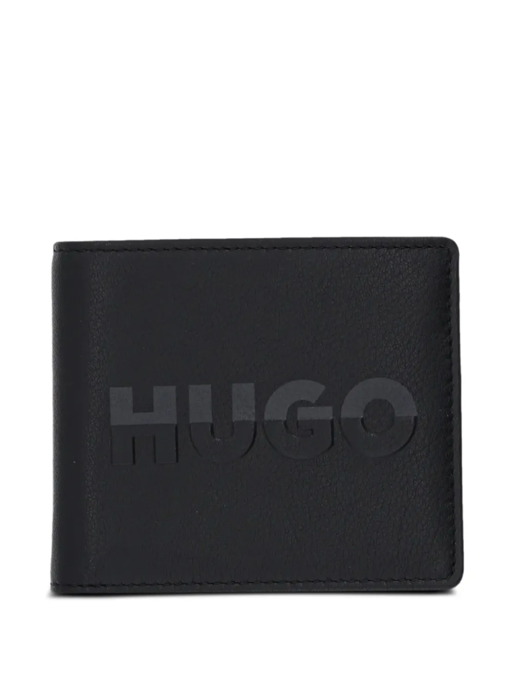 

Кардхолдер с тиснённым логотипом Hugo, черный