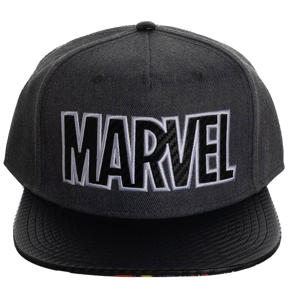 

Мужская кепка Snapback с логотипом Marvel из углеродного волокна Licensed Character, серый