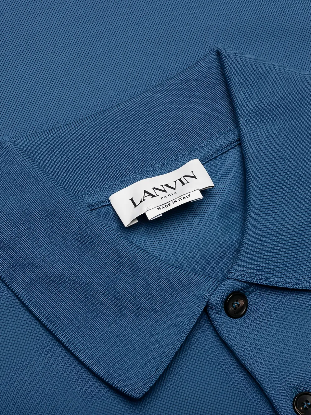 Рубашка-поло с бордюрным узором Lanvin, синий — фото 3