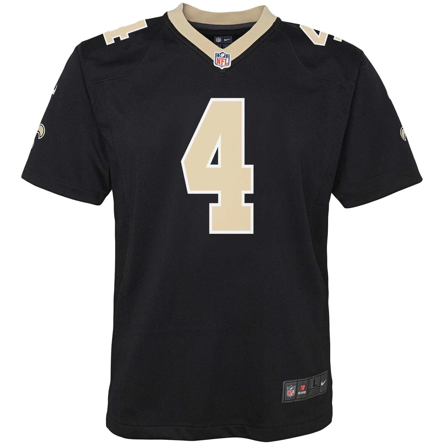 Молодежный черный игровой трикотаж Nike Derek Carr New Orleans Saints Nike — фото 2