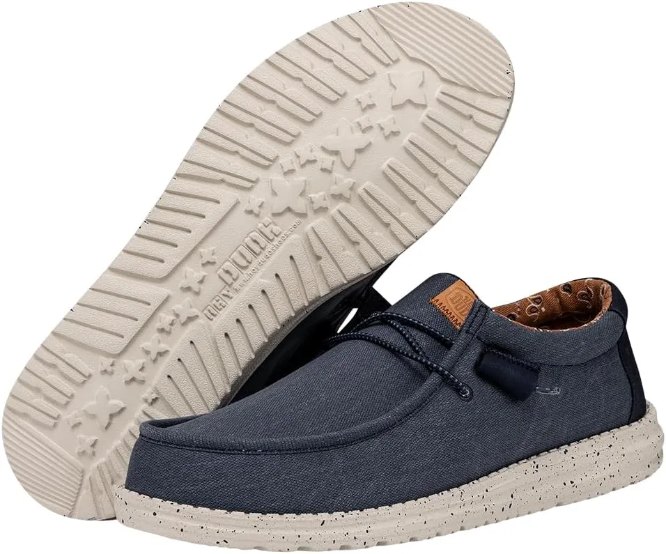 HEYDUDE Туфли Hey Dude Wally Washed Canvas Blue — фото 2