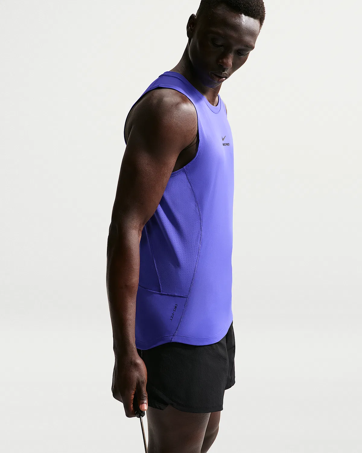Мужская тренировочная майка Nike Pro Dri-FIT, Persian Violet/Black — фото 3