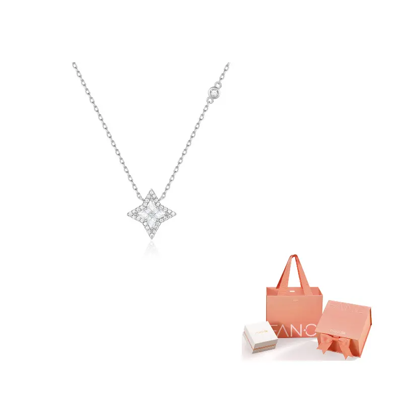 

FANCI Колье из искусственного жемчуга в ракушке с кубическим цирконием из стерлингового серебра 925 пробы из коллекции Radiant