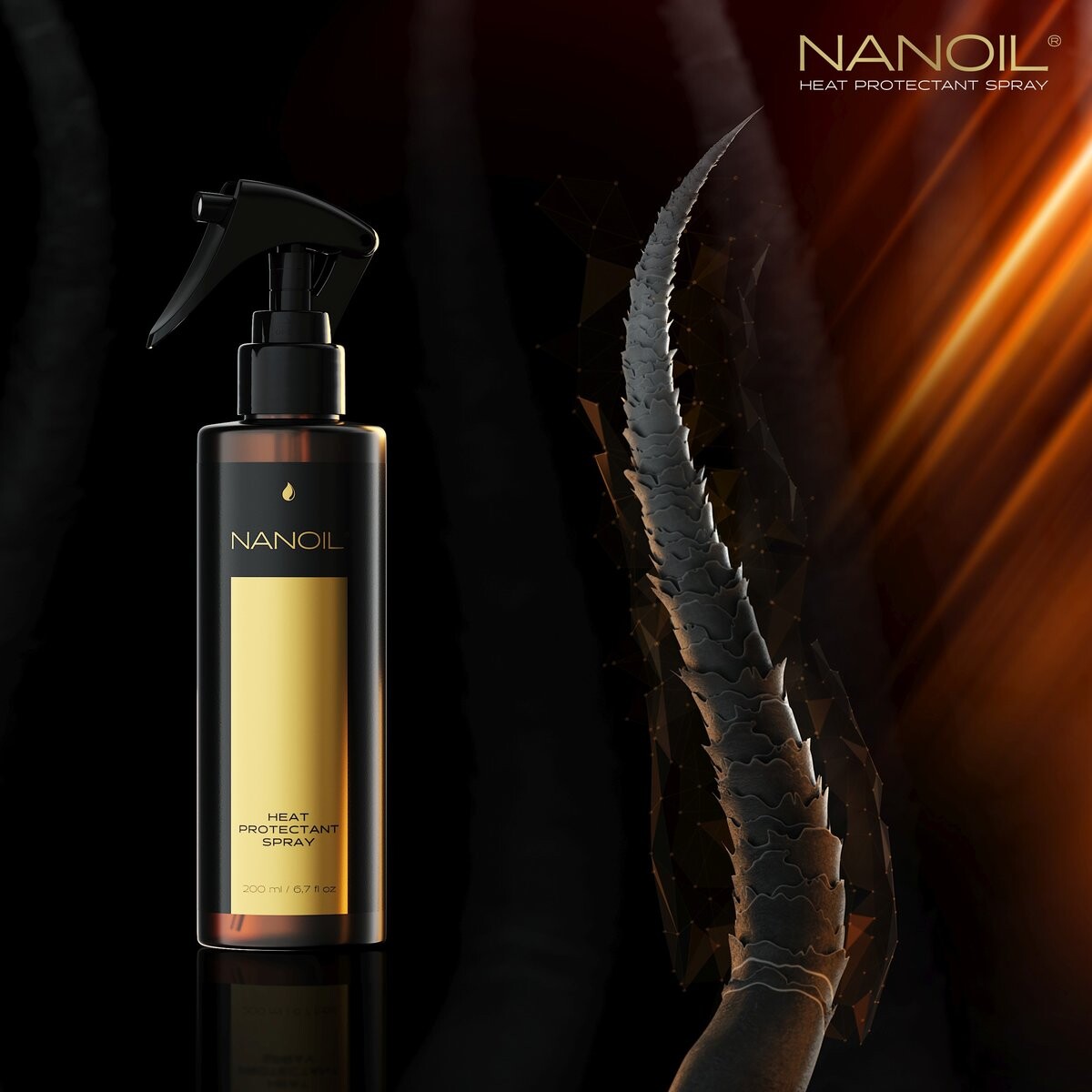 Nanoil Heat Protectant Spray, Термозащитный спрей для волос 200мл — фото 2