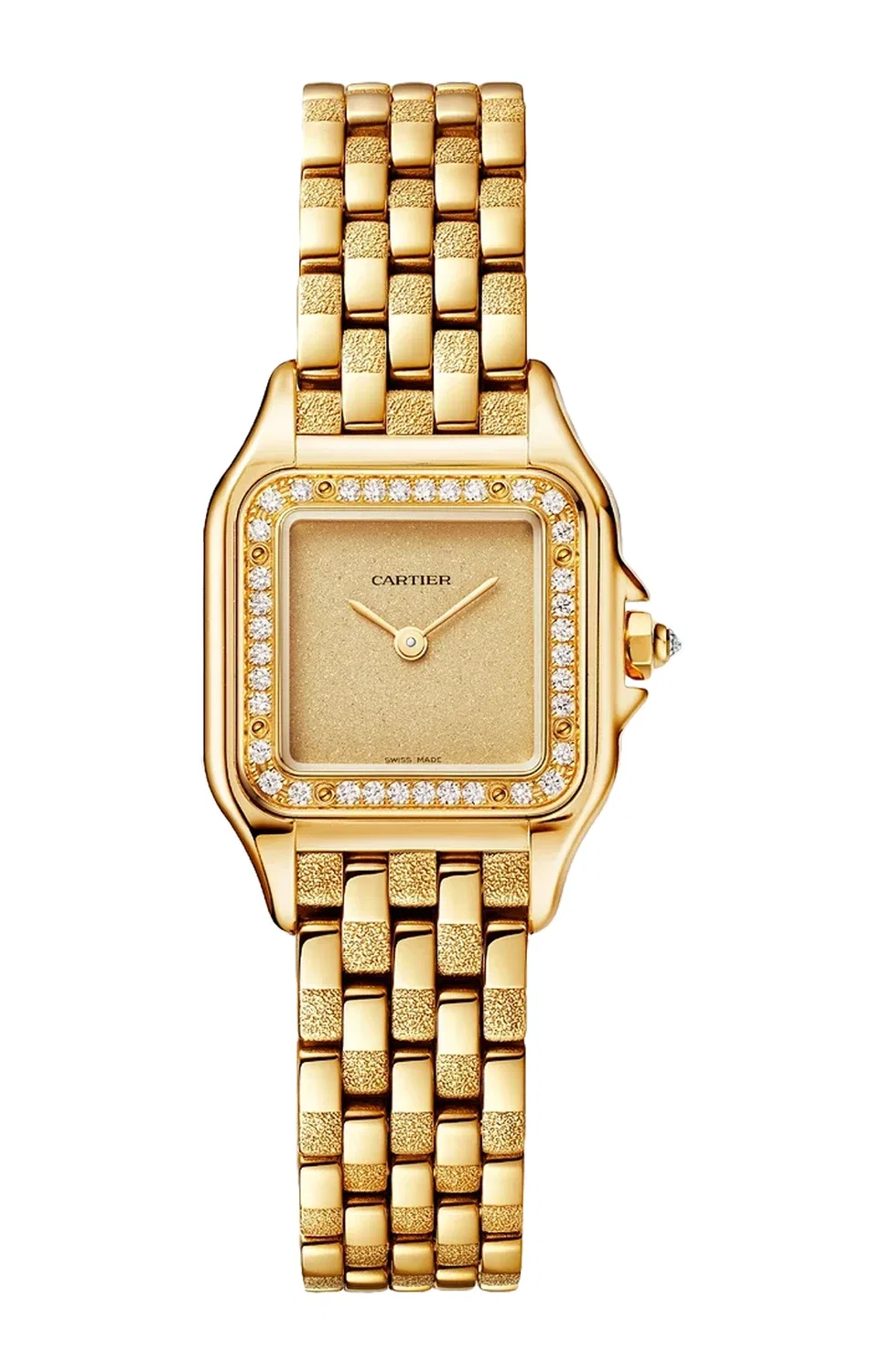 PANTHÈRE DE CARTIER МАЛАЯ МОДЕЛЬ, ЖЕЛТОЕ ЗОЛОТО, БРИЛЛИАНТЫ, КВАРЦ - WJPN0057, золотой